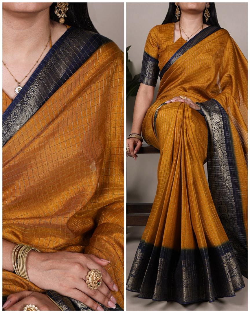Mysore Dola Silk Chex Saree 7906