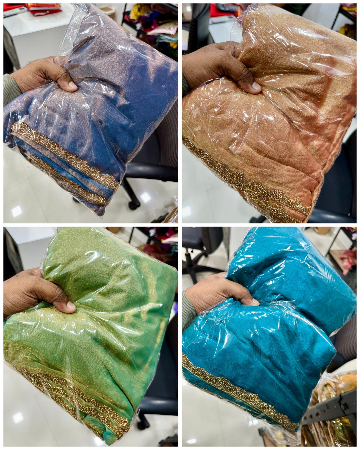Shimmer tissue silk