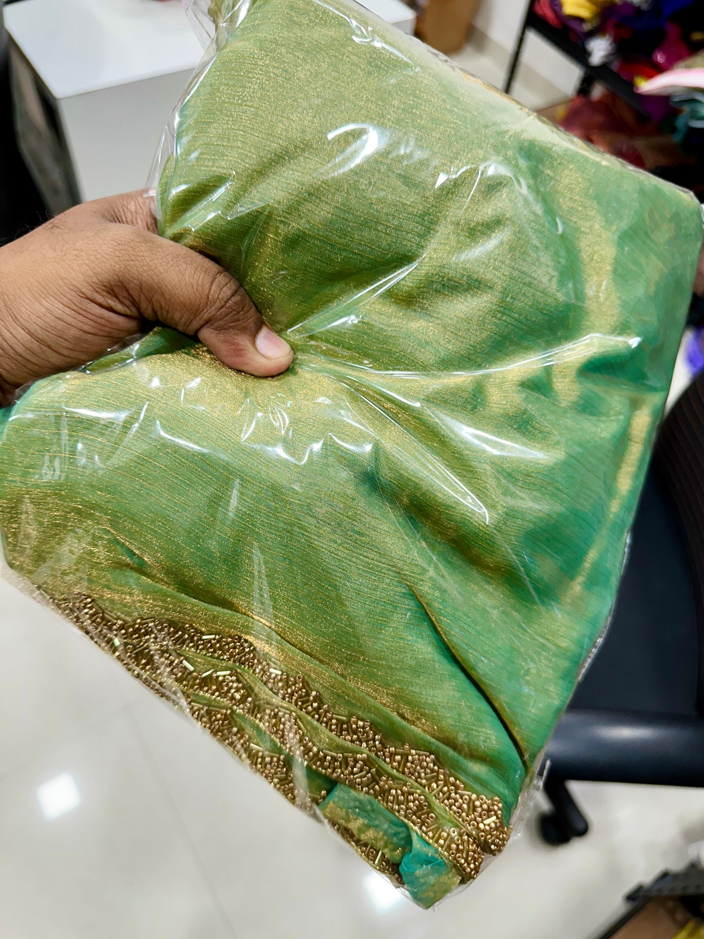 Shimmer tissue silk
