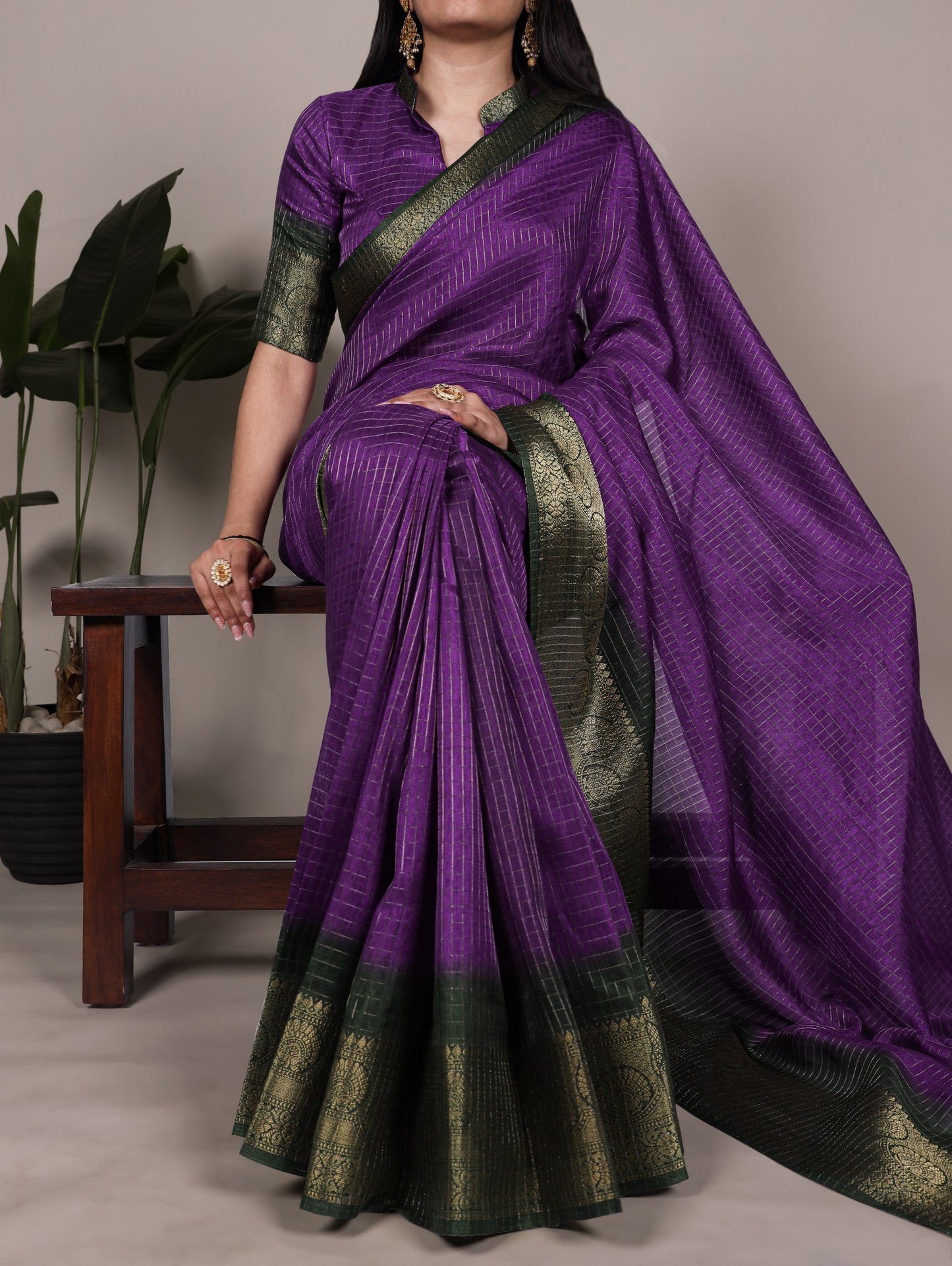 Mysore Dola Silk Chex Saree 7906