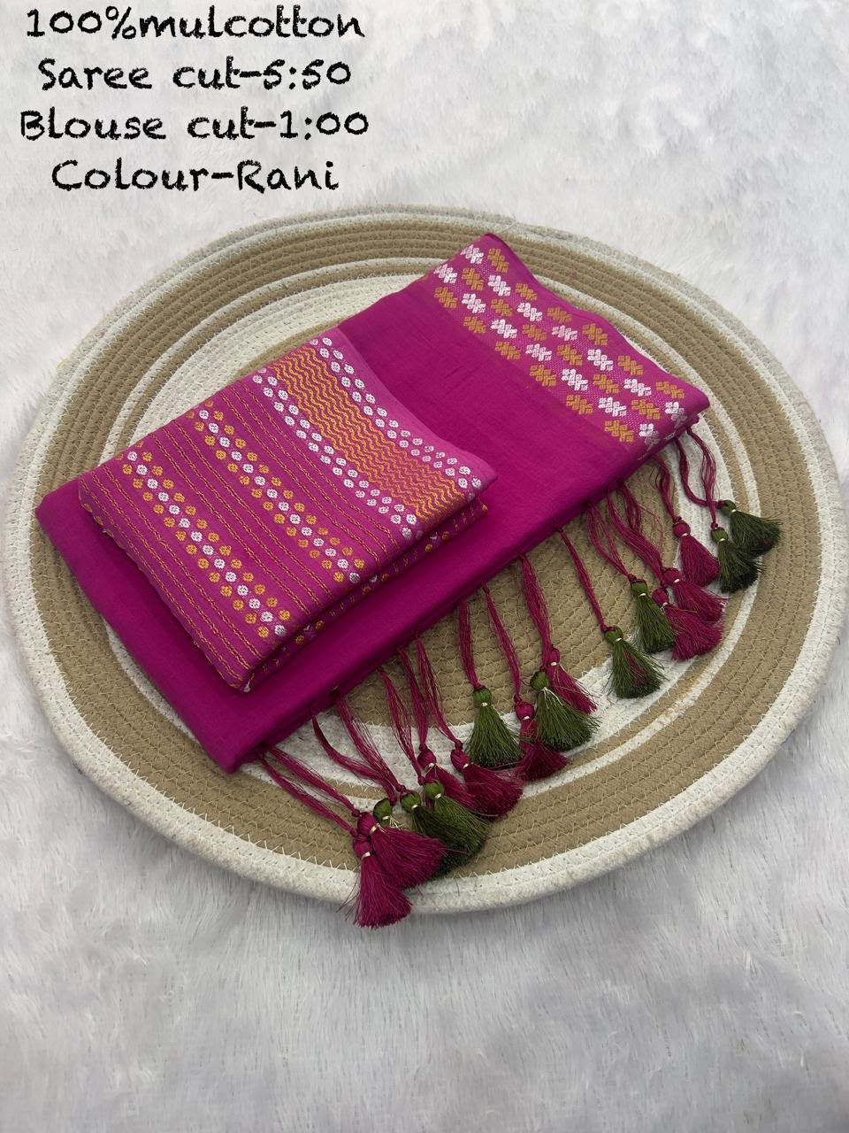 JMC12 Mul Cotton Saree