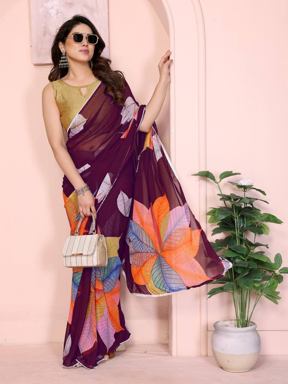 Soft Georgette Ready to Wear Saree RTW