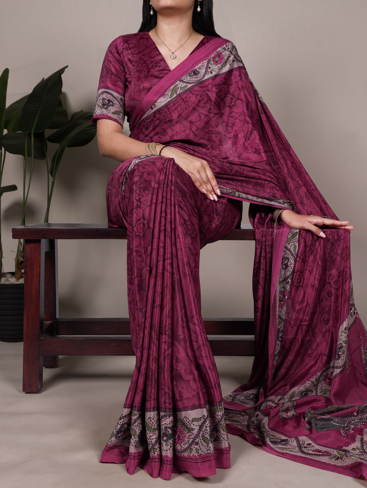 Soft Crepe Printed Saree
