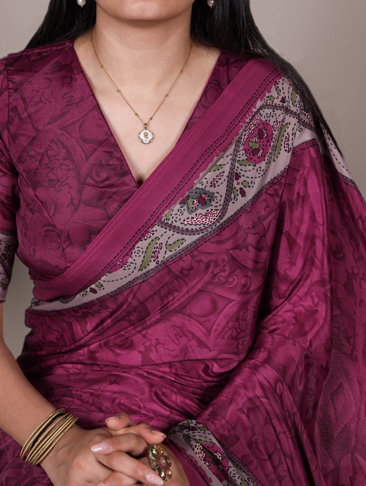 Soft Crepe Printed Saree