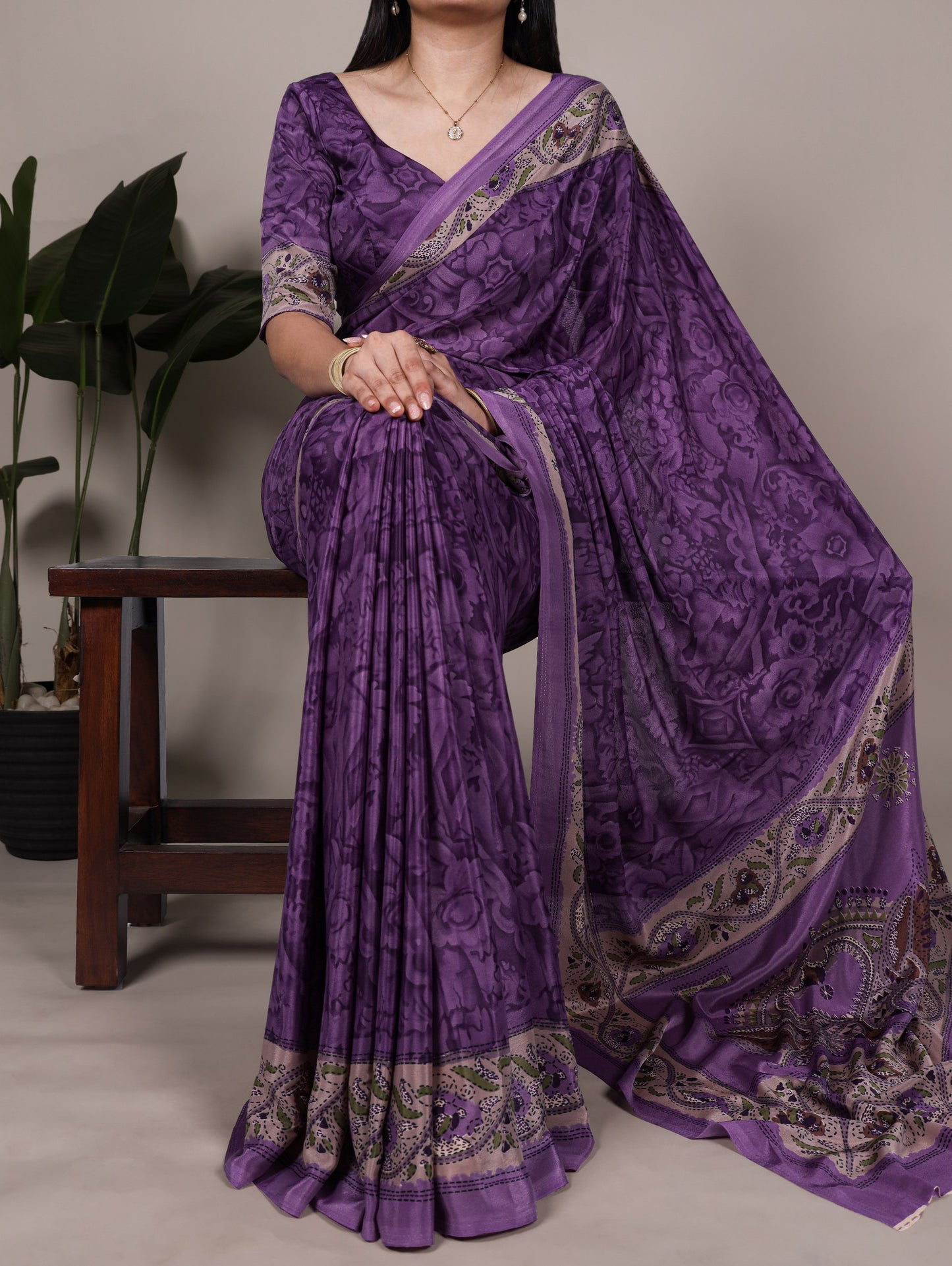 Soft Crepe Printed Saree