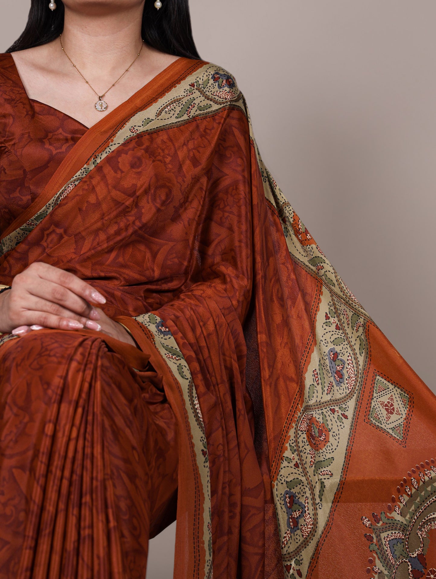 Soft Crepe Printed Saree
