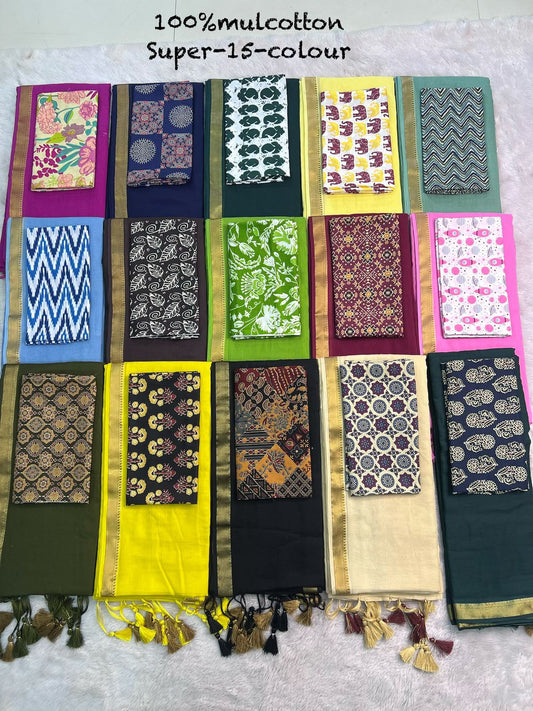 JMC10 Mul Cotton Saree