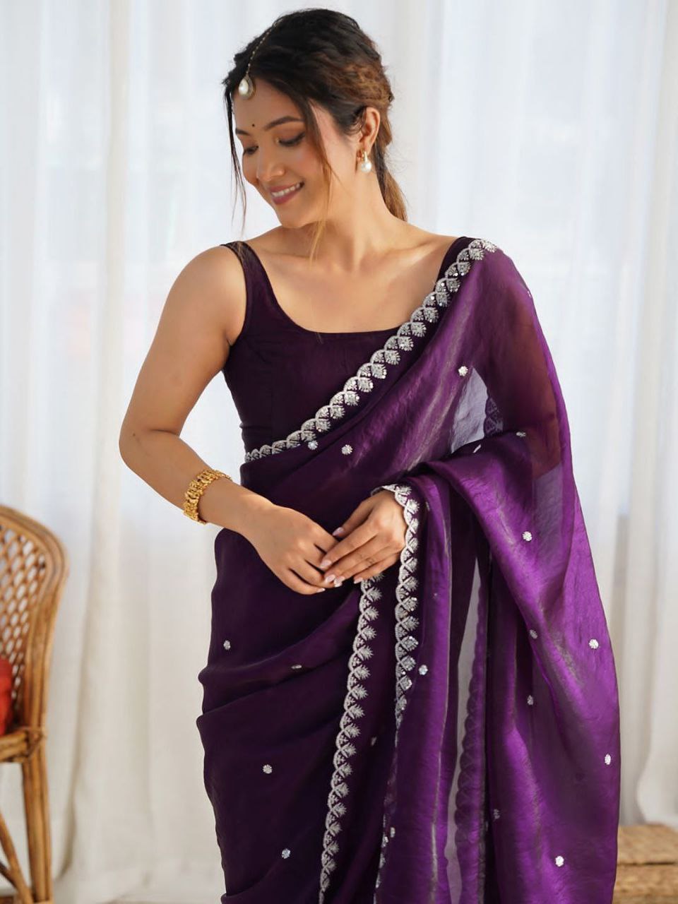 Tissue Silk Saree JET01