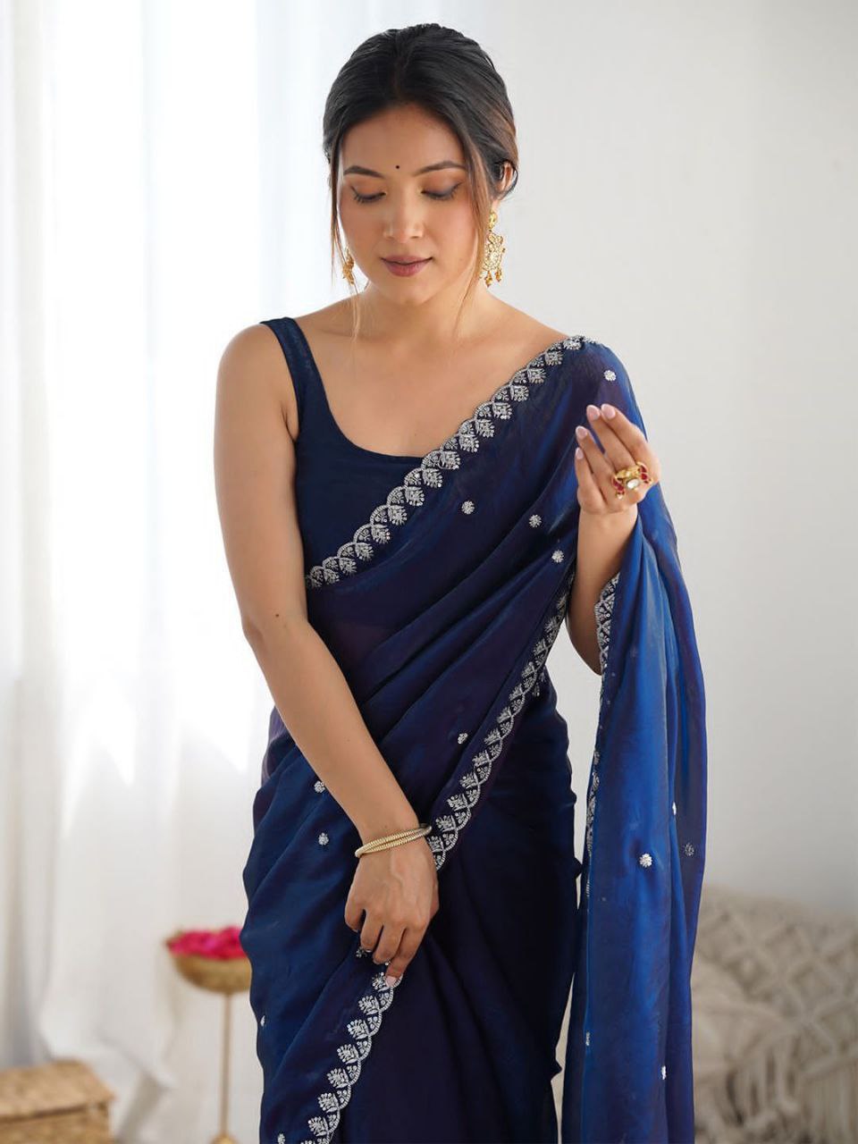 Tissue Silk Saree JET01