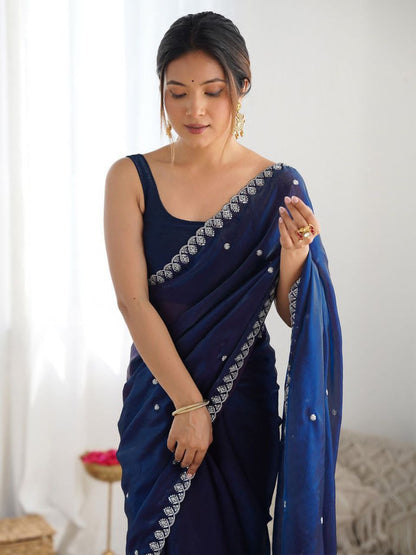 Tissue Silk Saree JET01