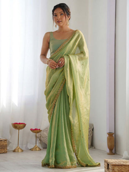 Tissue Silk Saree JET01