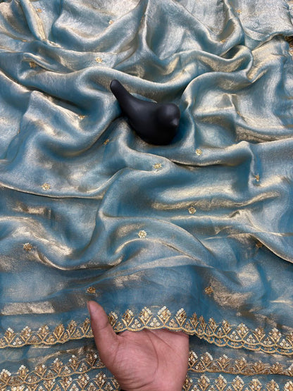 Tissue Silk Saree JET01