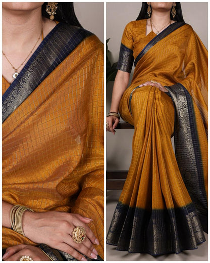 Mysore Dola Silk Chex Saree 7906