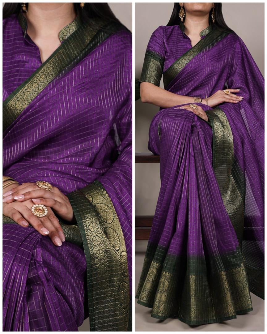 Mysore Dola Silk Chex Saree 7906