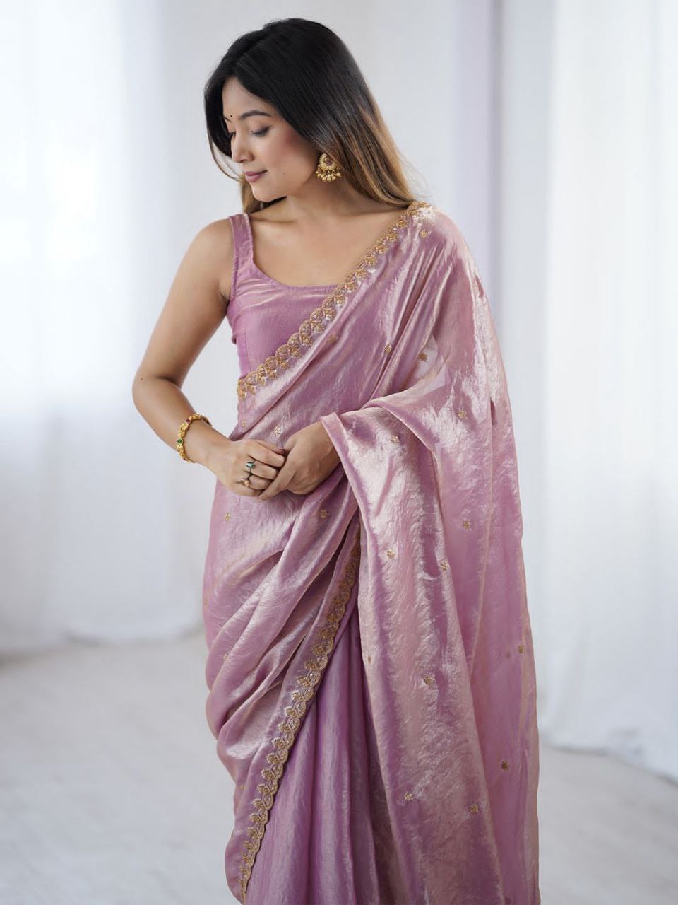 Tissue Silk Saree JET01