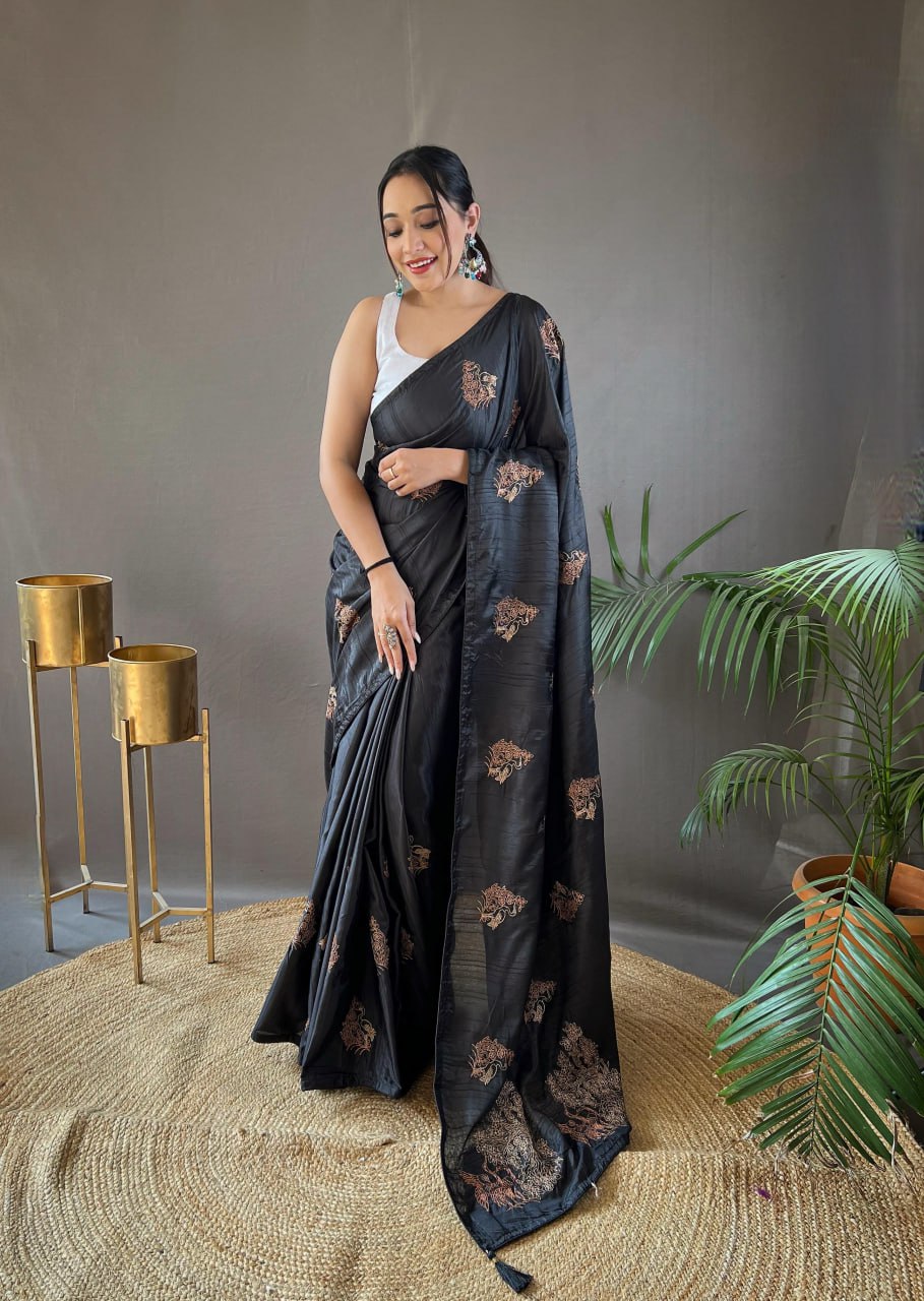 Soft Silk Embroidery Saree Amaya