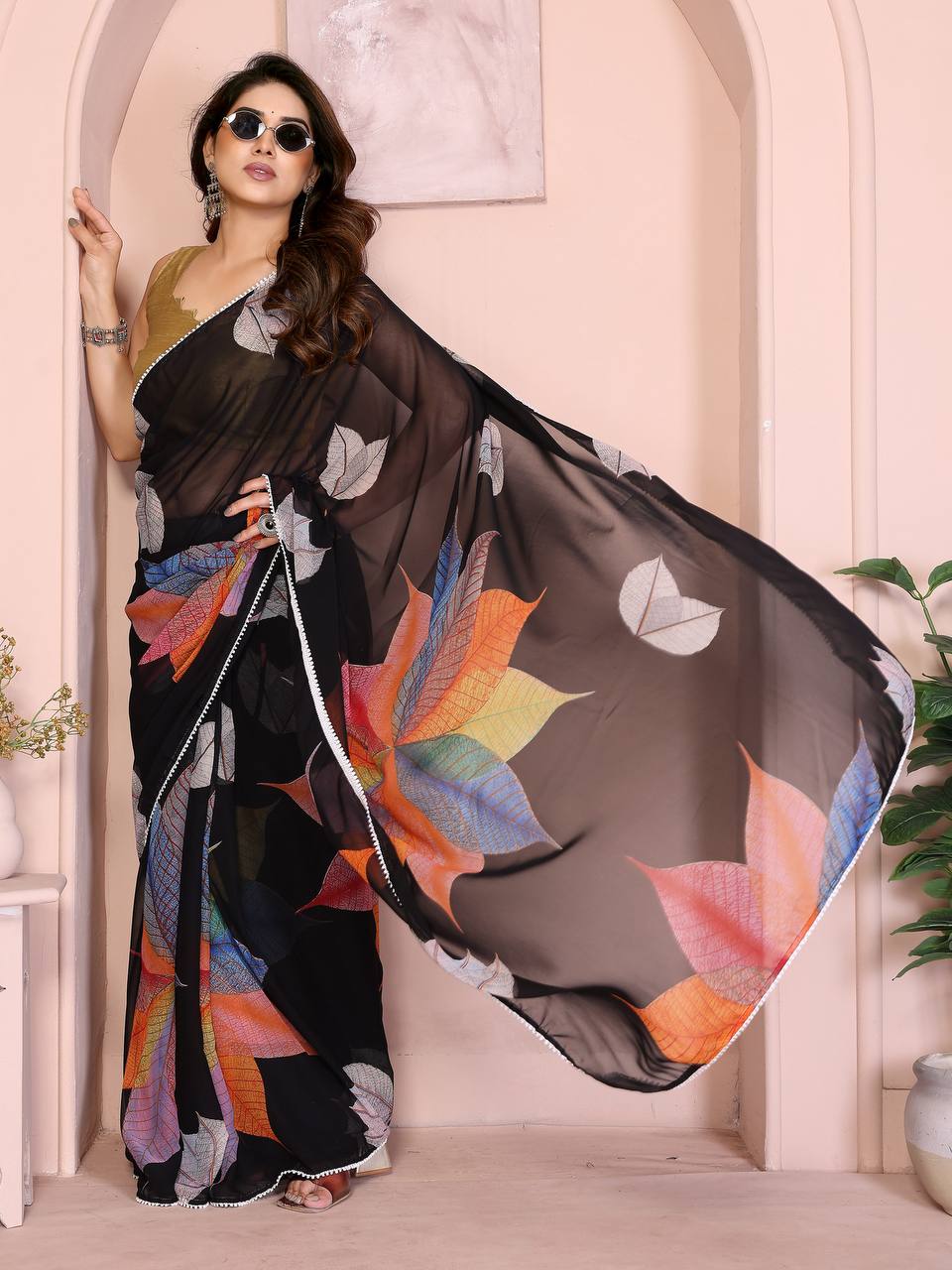 Soft Georgette Ready to Wear Saree RTW