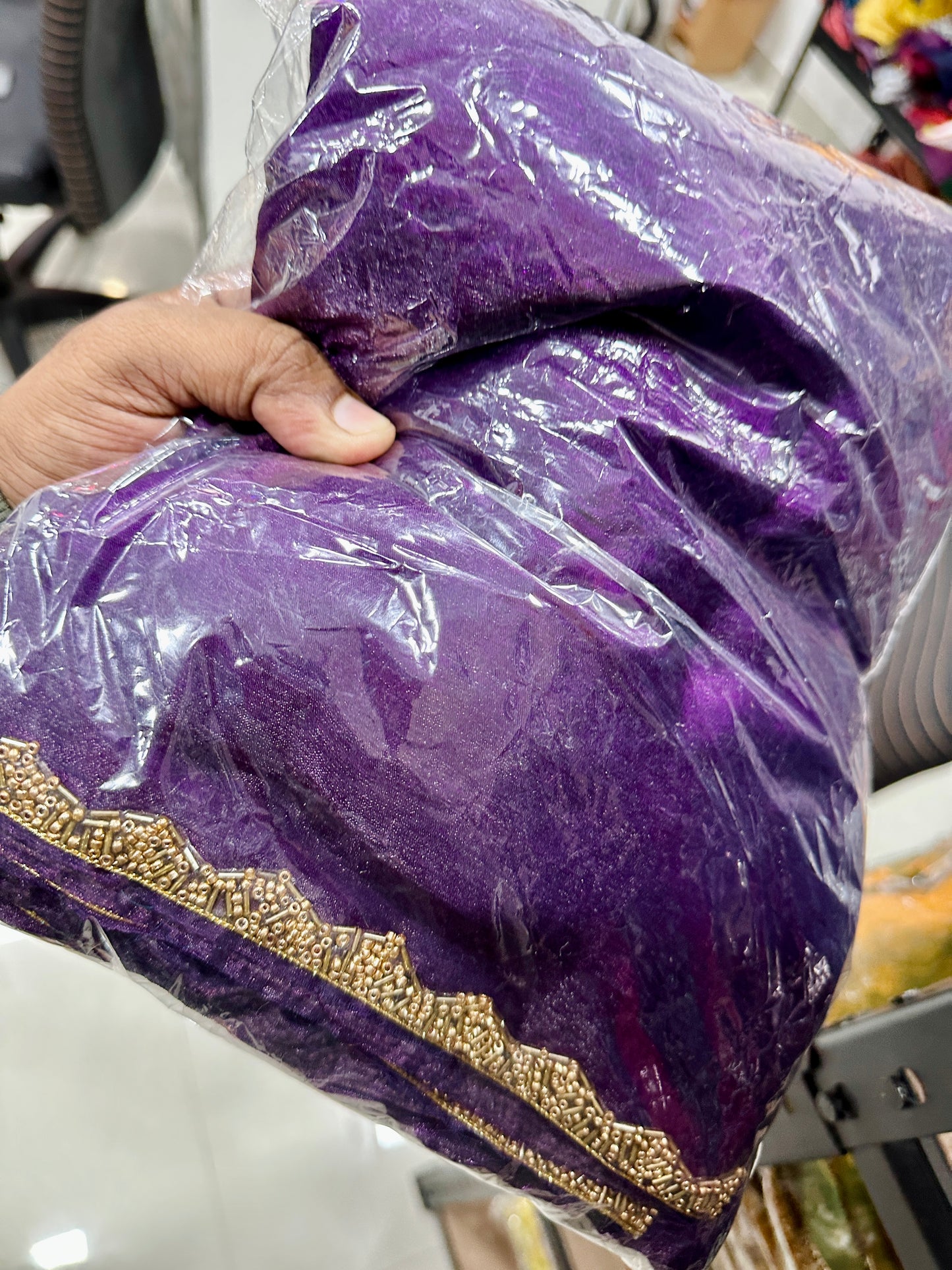 Shimmer tissue silk