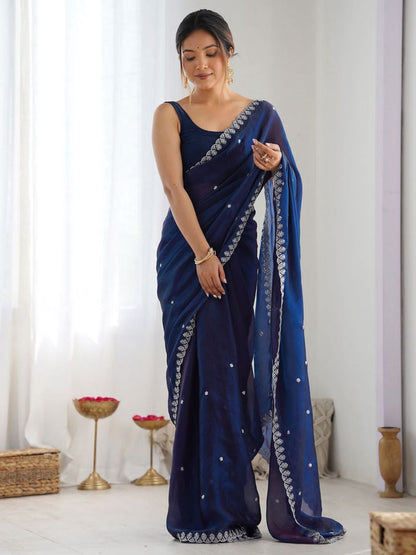 Tissue Silk Saree JET01