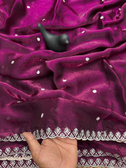 Tissue Silk Saree JET01