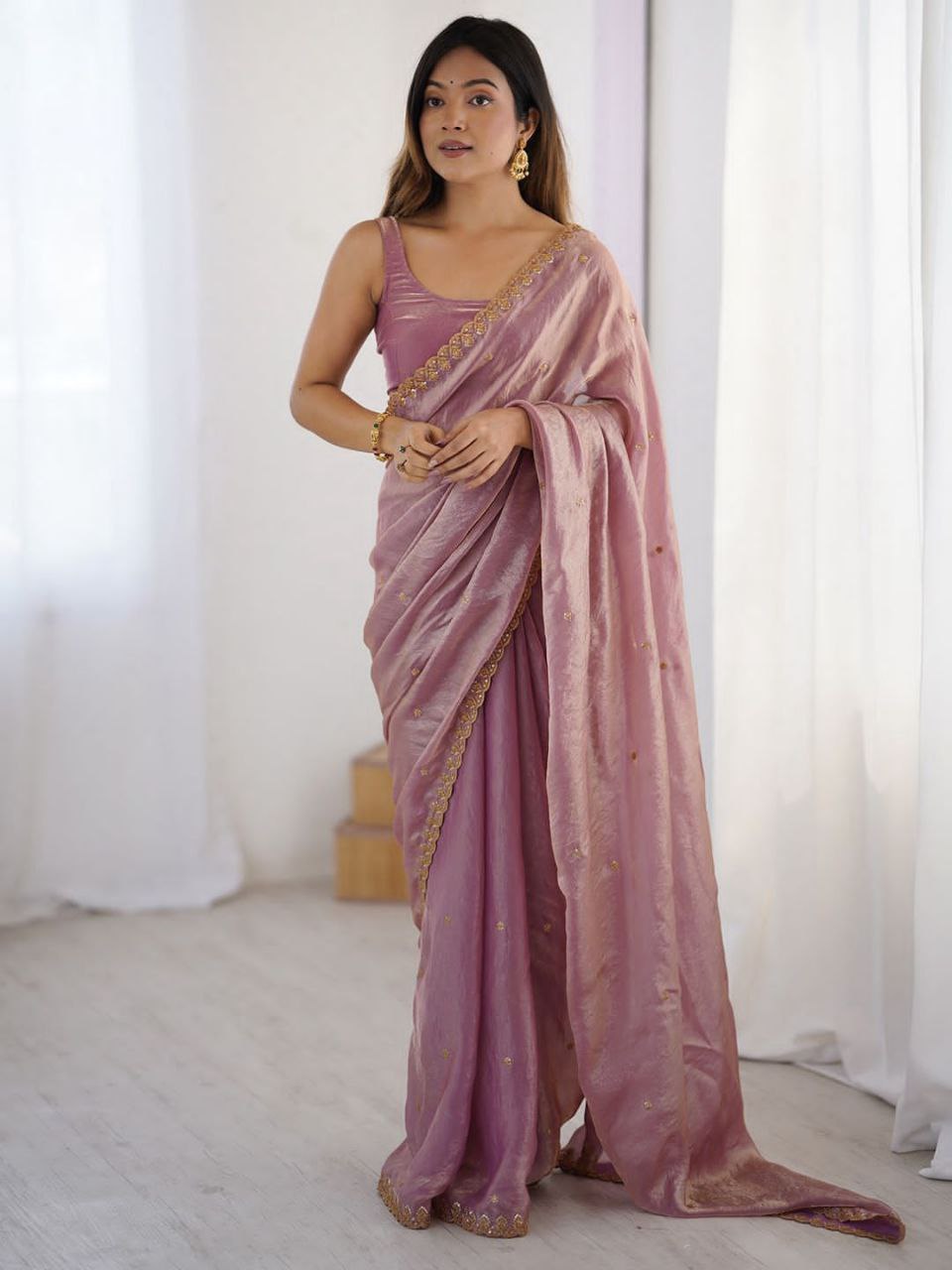 Tissue Silk Saree JET01