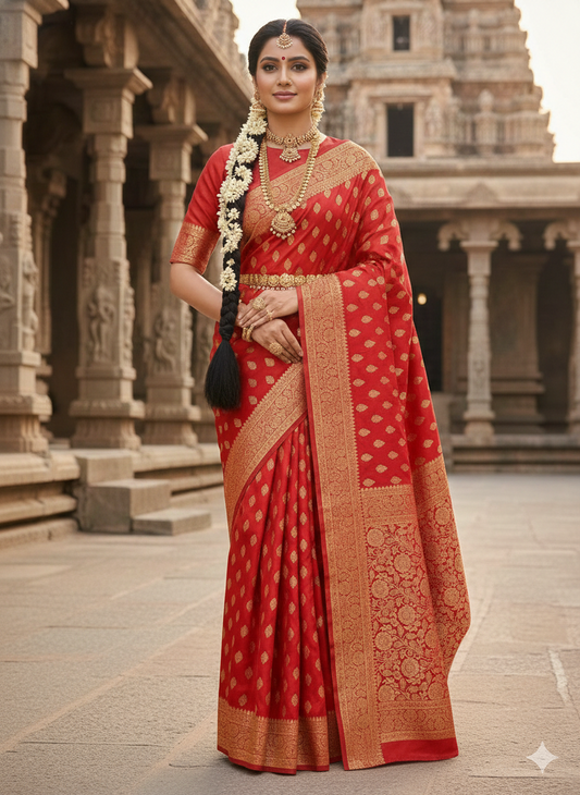 Banarasi Red Saree