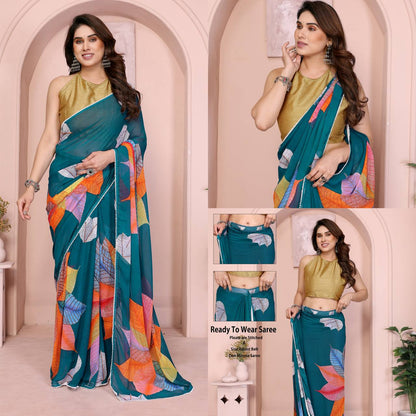 Soft Georgette Ready to Wear Saree RTW