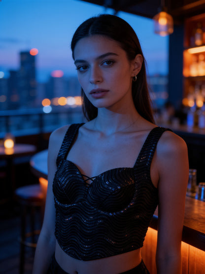 RTB05 — Trendy heavy corset style blouse 