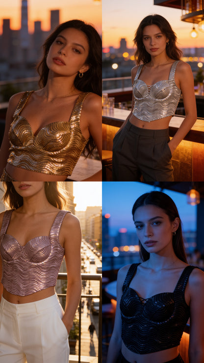 RTB05 — Trendy heavy corset style blouse 
