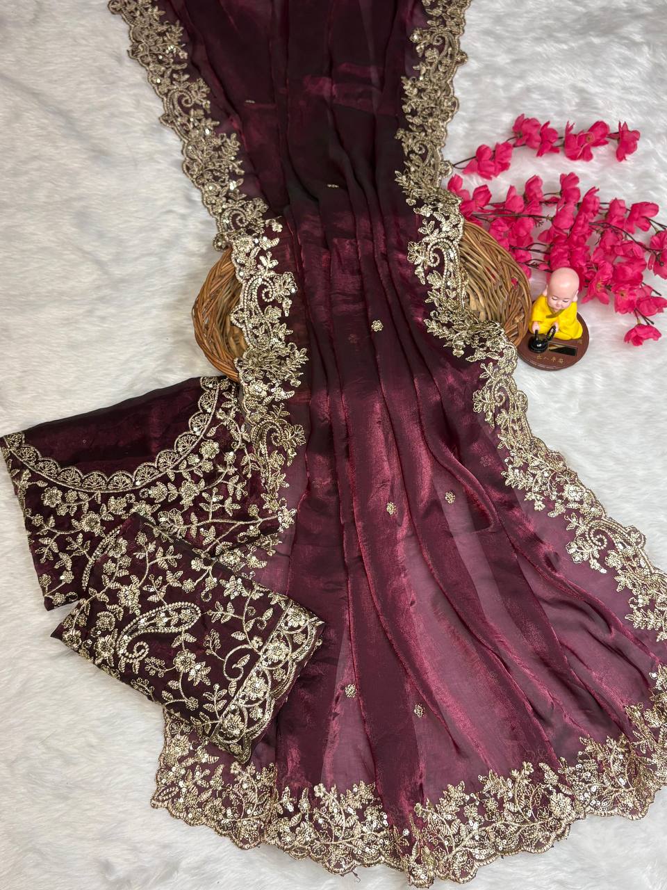 Shimari Fendy Silk Saree - Musafir