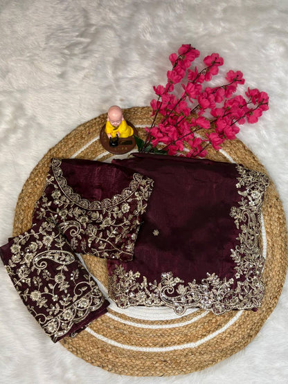 Shimari Fendy Silk Saree - Musafir