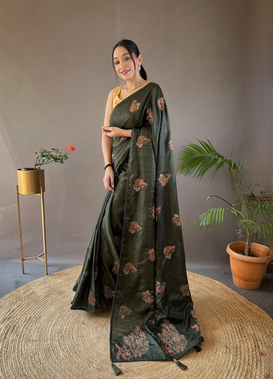 Soft Silk Embroidery Saree Amaya