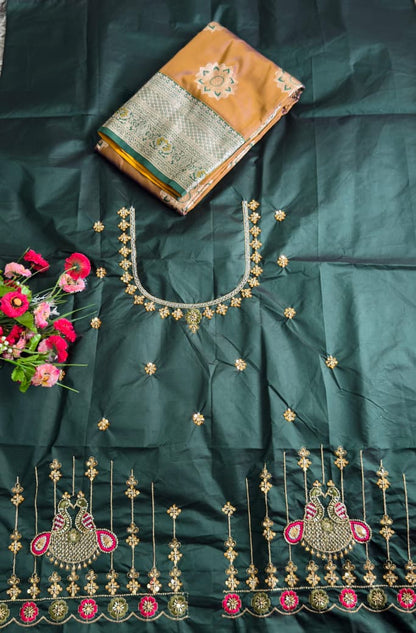 Banarasi Saree - Hand Work Blouse