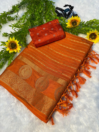 Mysore Dola Silk Saree - Elephant