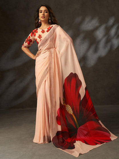 Floral Print Saree A91
