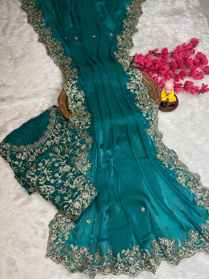 Shimari Fendy Silk Saree - Musafir