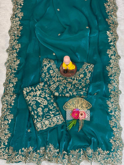 Shimari Fendy Silk Saree - Musafir