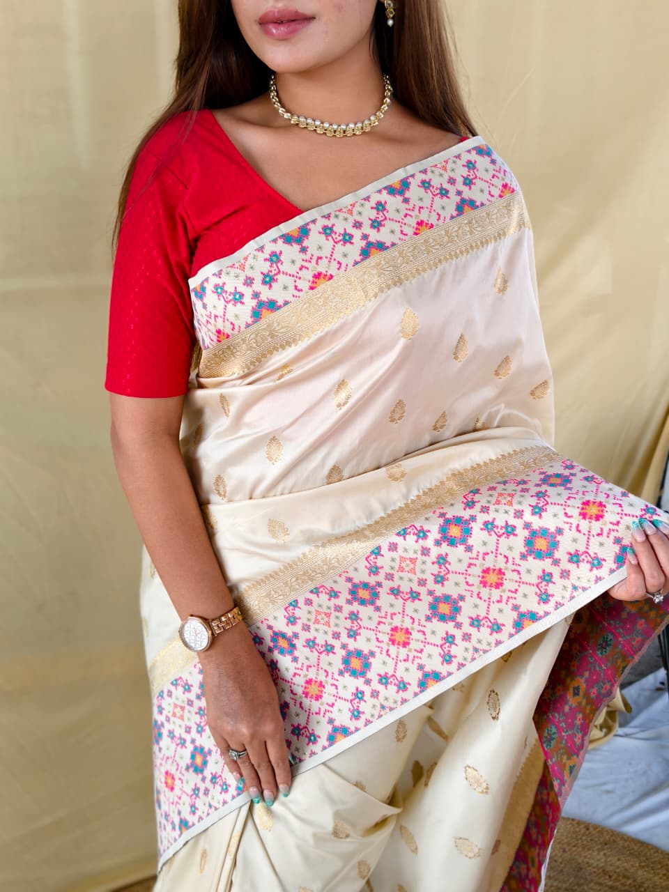 Meenakari Weaving Patola Saree 6002