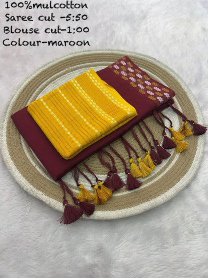 JMC12 Mul Cotton Saree
