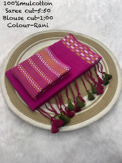 JMC12 Mul Cotton Saree