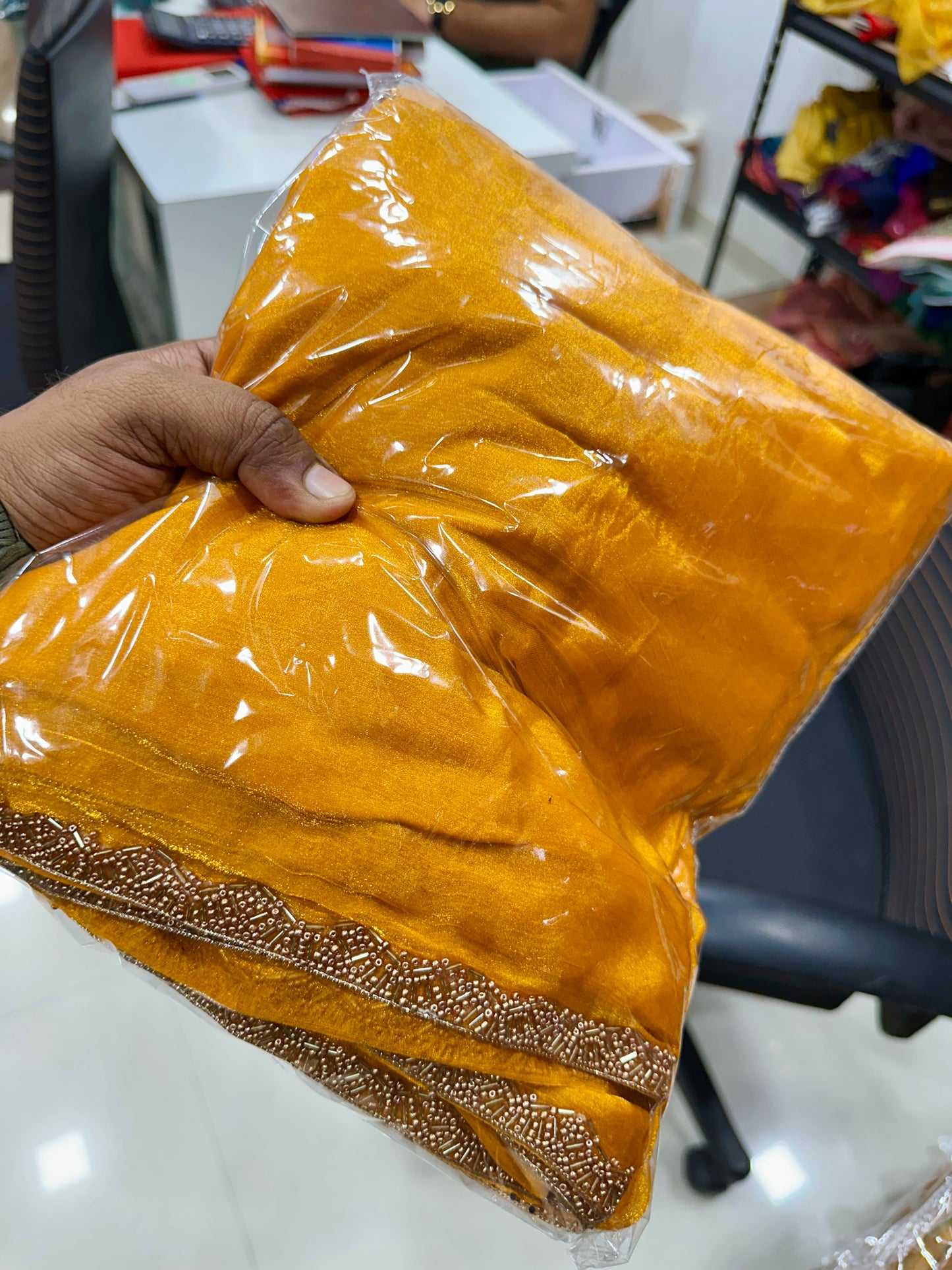 Shimmer tissue silk