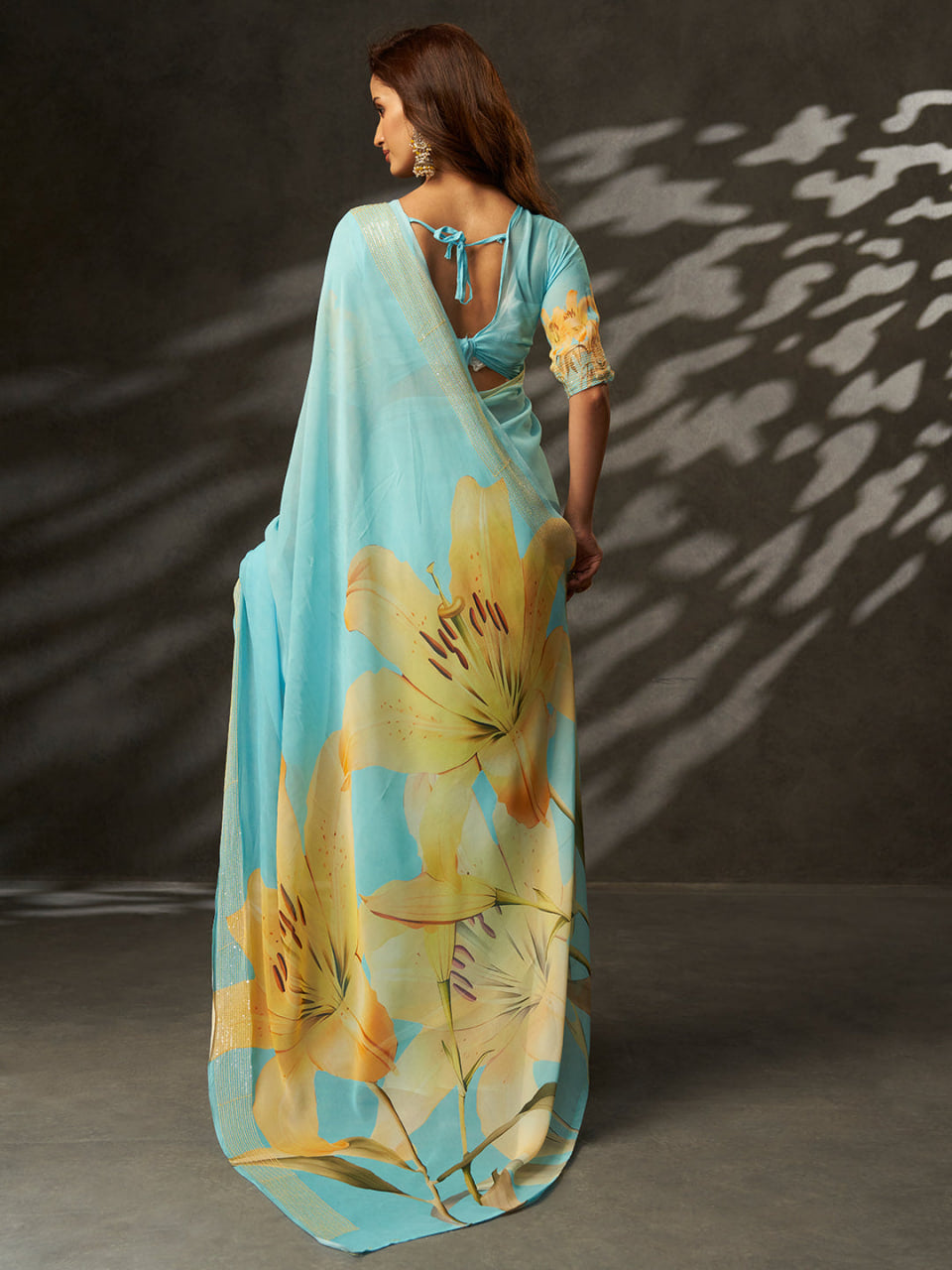 Floral Print Saree A91