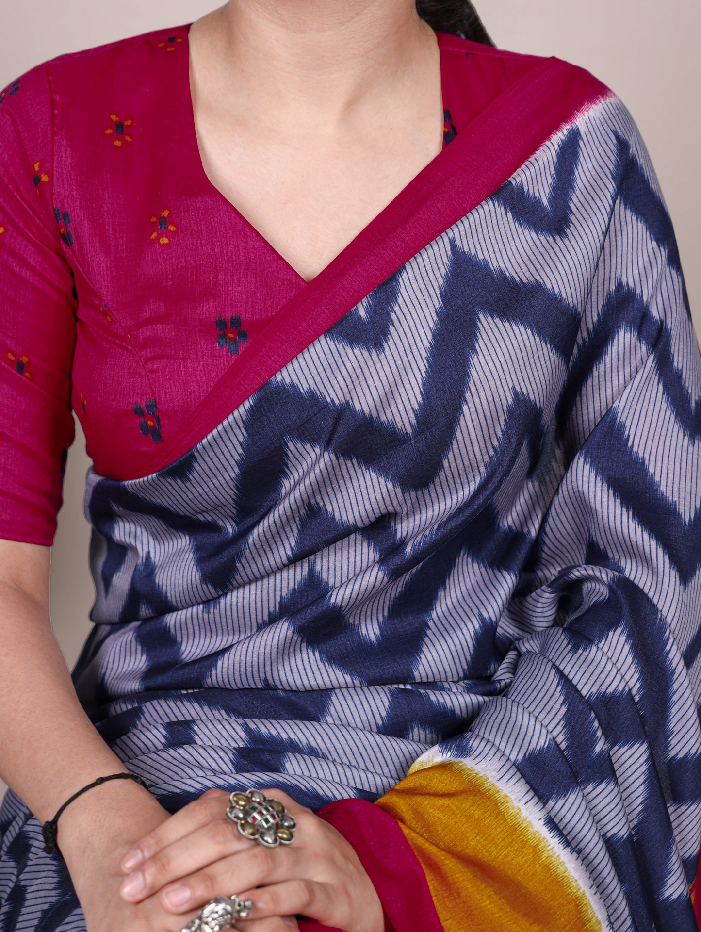 Soft Tasar Silk Uniform Saree 7043