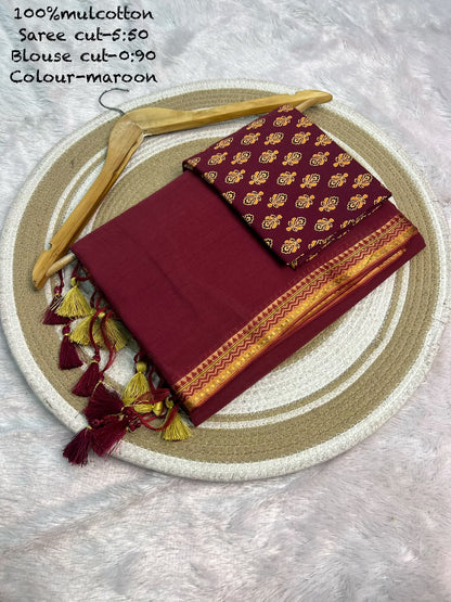JMC13 Mul Cotton Saree