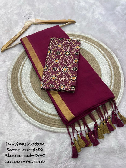 JMC10 Mul Cotton Saree