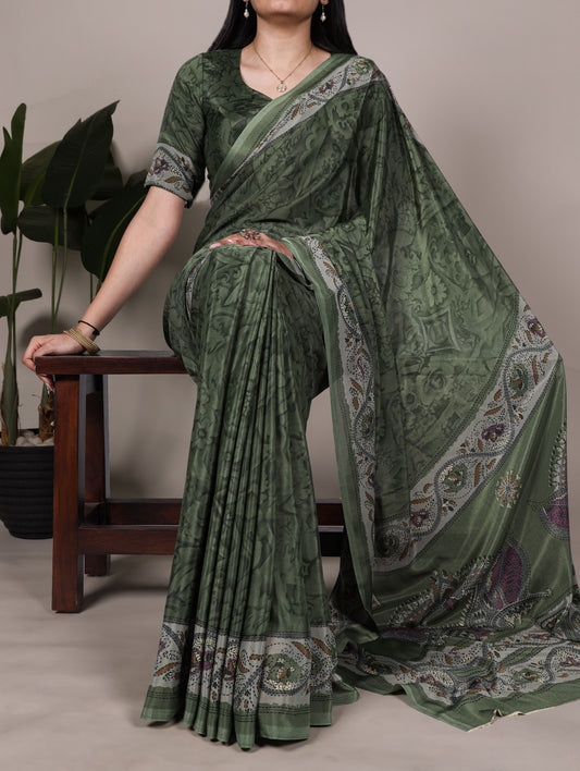 Soft Crepe Printed Saree