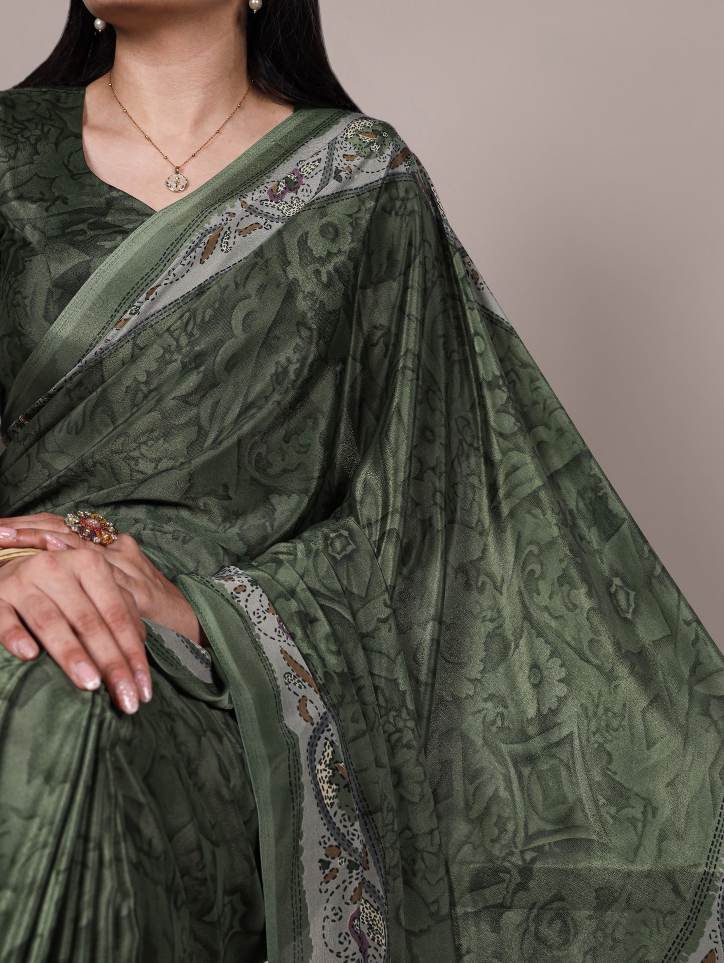 Soft Crepe Printed Saree