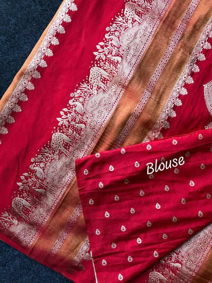 JSS Khadi Crepe Saree
