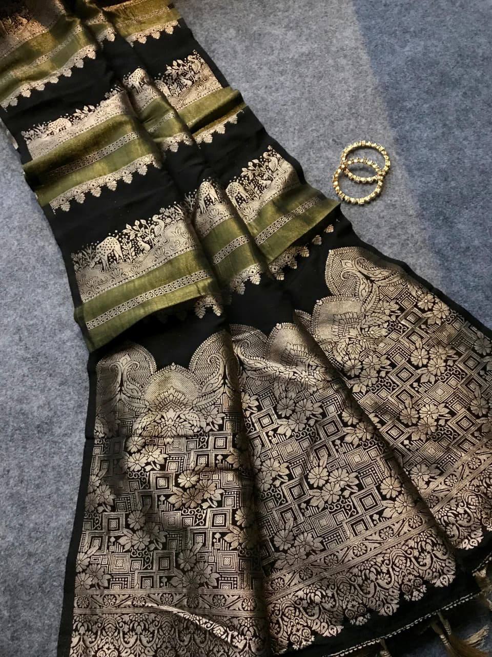 JSS Khadi Crepe Saree