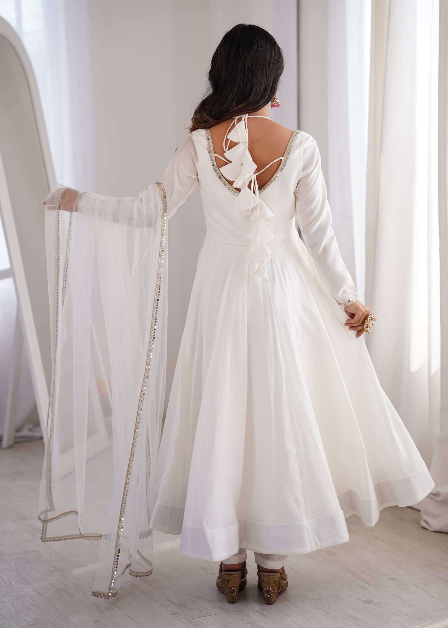 JSK-293 Anarkali Gown with Bottom & Dupatta set